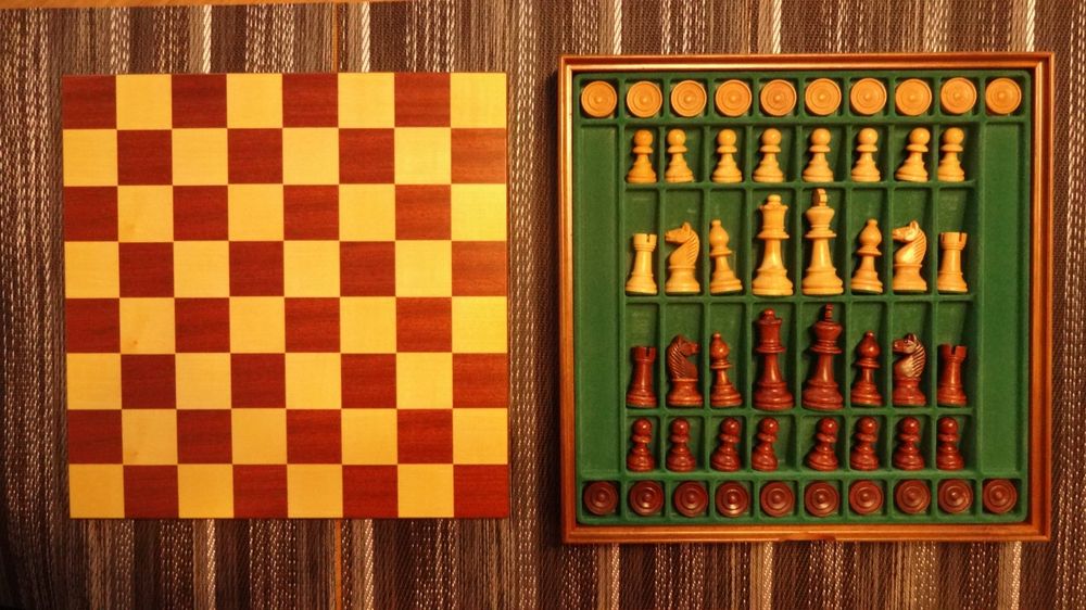 Jeu 2 En 1 Échecs & Dame Magnétique – Bois De Qualité, Idéal Famille Et Voyage