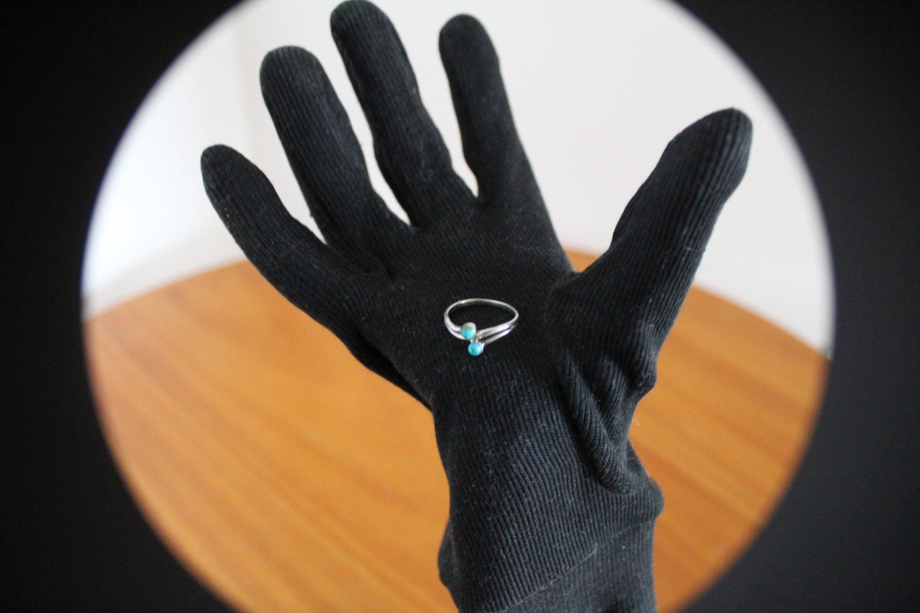 Anelli: Silber Ring 925, mit Türkis-Edelsteinen Gr.49 – Usato da Locarno venduto da madame-tus-sauds 6