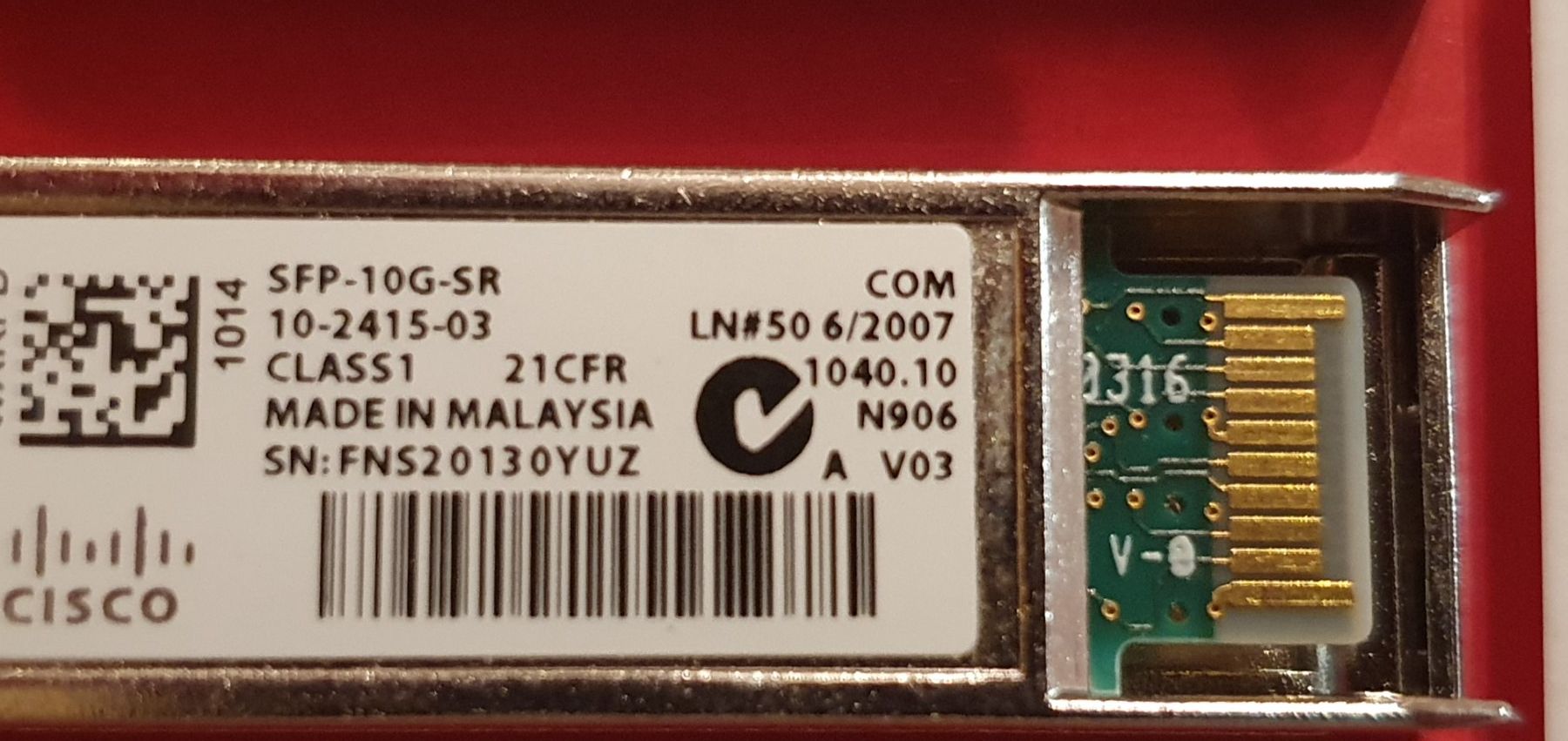 Cisco Unità & Adattatore: Cisco SFP-10G-SR Module, neuwertig, 2 Stk., SFP+ – Usato da Reinach BL venduto da jcc.Basel 1