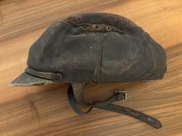 Alter Velohelm Leder Original Antik Sammlerstück