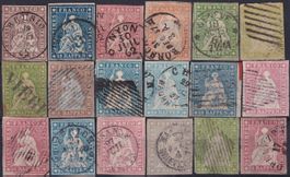1854-1863, TOP-STRUBEL SAMMLUNG, 300 Marken, Kat: 43'710.-