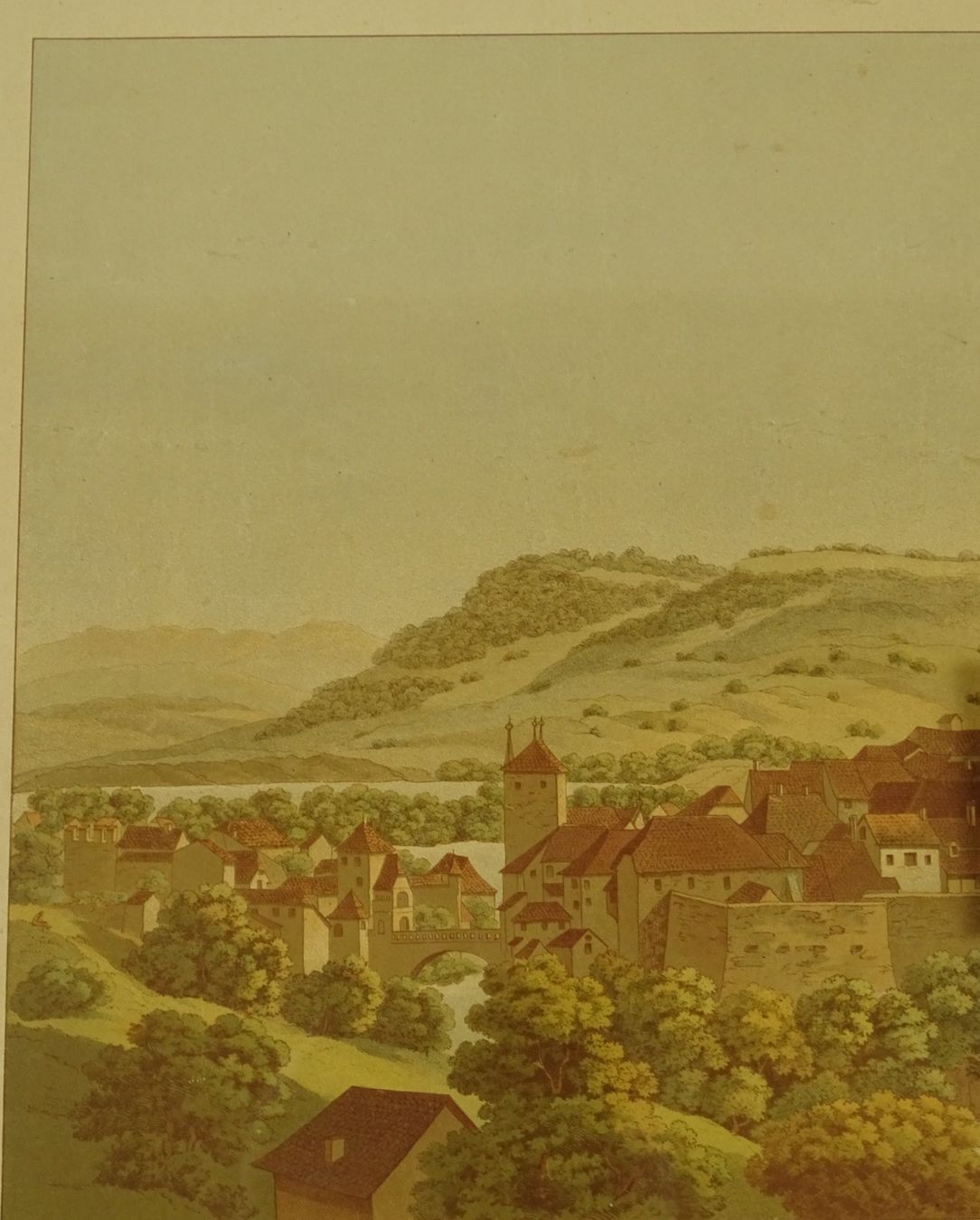 Incisioni: BRUGG FARBLITHOGRAPHIE UM 1890 – Usato da Grüningen venduto da Kartensammler 2