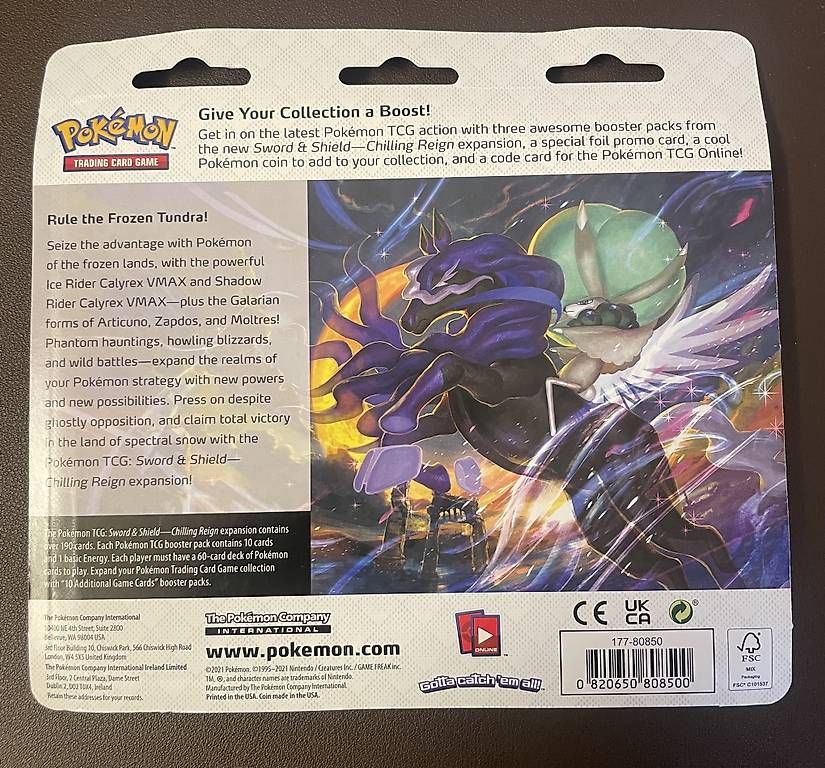 Pokémon Sammelbilder & Trading cards: Pokemon Chilling Reign 3 Pack Blister – Gebraucht aus Oetwil am See von Push_Pull_Leg 1