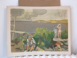 Fascinierte colorierte Litho A.HOLY  Numeriert Signiert