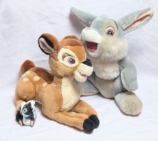 3er Set Disney Bambi Plüsch Figur, Plüschtier und Figur