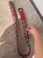 Pink COWBOYSBELT Ledergürtel, Grösse 85 mit Nieten!