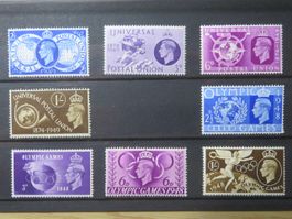 Grossbritannien Mi 237-40 + 241-44**