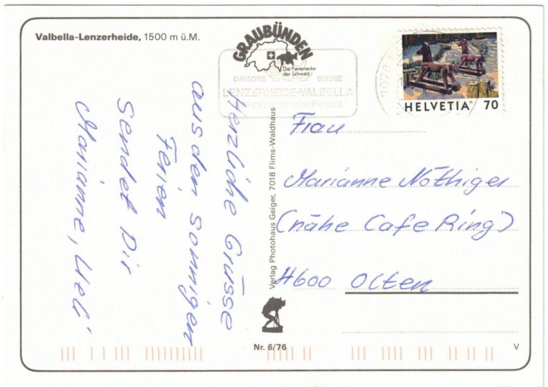 Cartoline postali: Lenzerheide - 6 Bild AK Valbella – Usato da Binningen venduto da Mountainrider 1