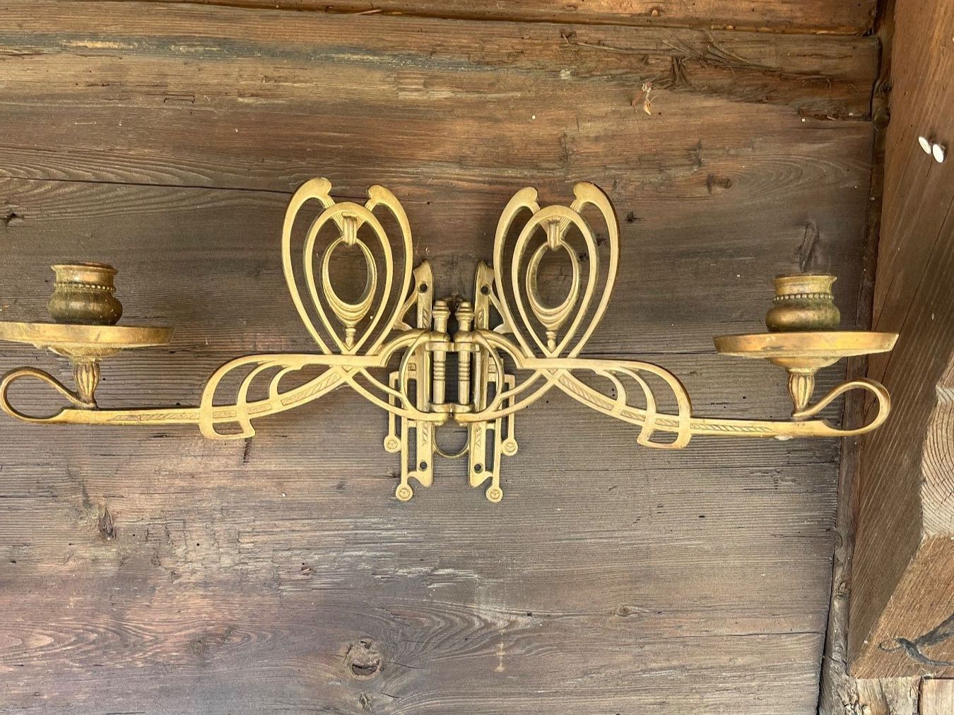 Bougeoirs: Jugendstil Doppelkerzenhalter um 1900 – D'occasion à Gunzgen par sinafue 1
