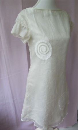 Seidenkleid Gr. 36 LAURA BIAGIOTTI jr edles ecru s. Masse