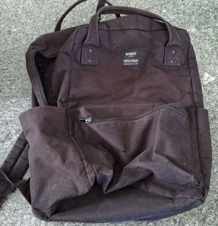 Anello Canvas Rucksack, Schwarz