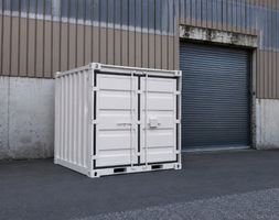 8 Fuss Lagercontainer in Lichtgrau, Gartenhaus