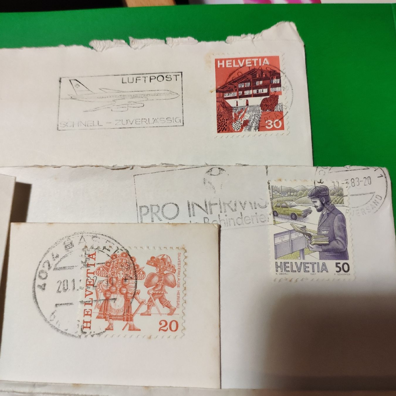 Alle Briefmarken: 9 Alte Briefé mit Briefmarken un Stempel Basel Mohlin usw – Gebraucht aus Lausanne von Jdelta 2