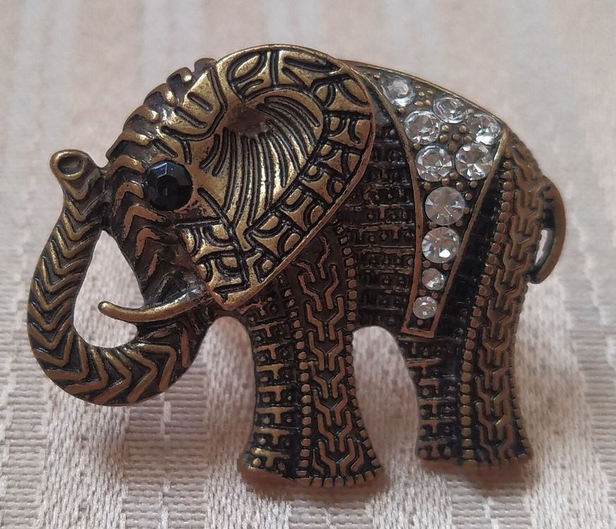 Yumilok Elefanten Ring - Einstellbarer Glücksring Aus 925er Silber