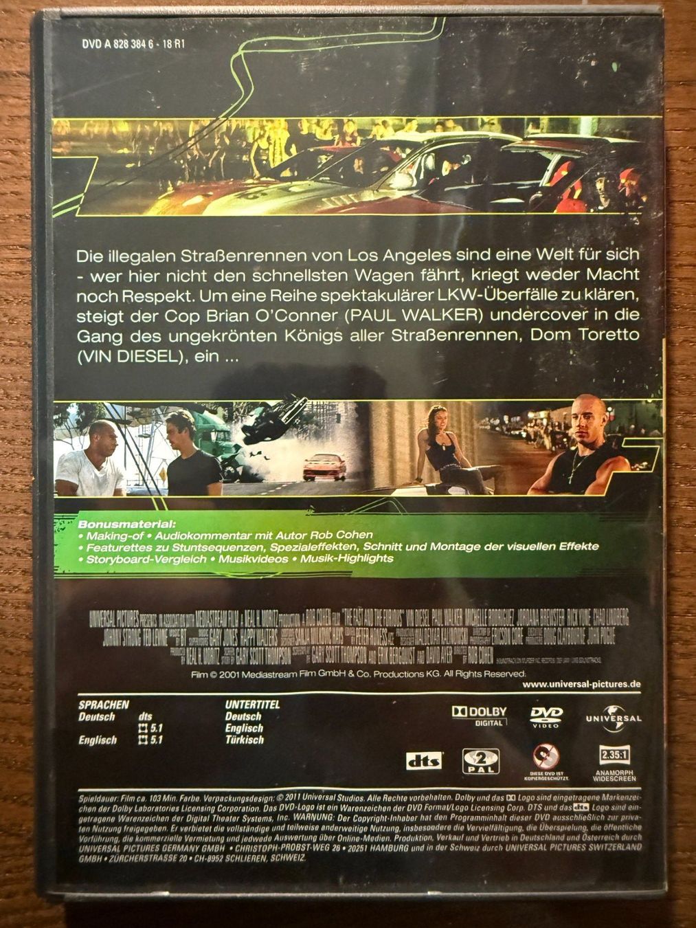 Tutti i DVDs: The Fast and the Furious – Usato da Zürich venduto da FilmFreunde 1