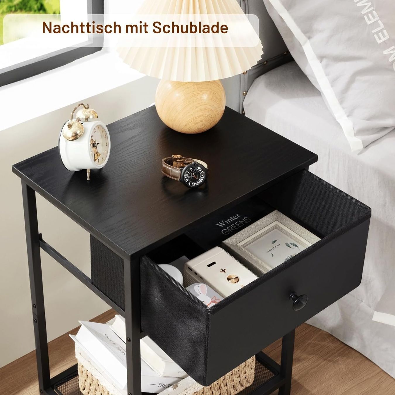 Tables de nuit: Nachttisch 2er Set mit Schubladen Beistelltisch Schwarz – Neuf avec emballage d'origine à Neuhausen par apo_zn9s 6
