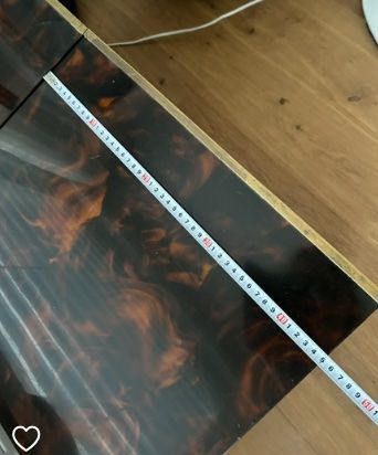Nachttische: 2 Tortoiseshell effect/ brass finish vintage bedside tables – Gebraucht aus Zollikon von kmg1 4