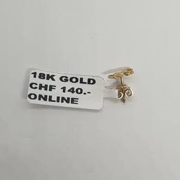 Boucles d'oreille: Echt 18K Gold - Einzel Pferd Ohrstecker – D'occasion à Luzern par Luzern-Goldhaus 1