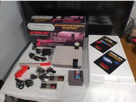 console nintendo nes pack action set en boite avec zapper