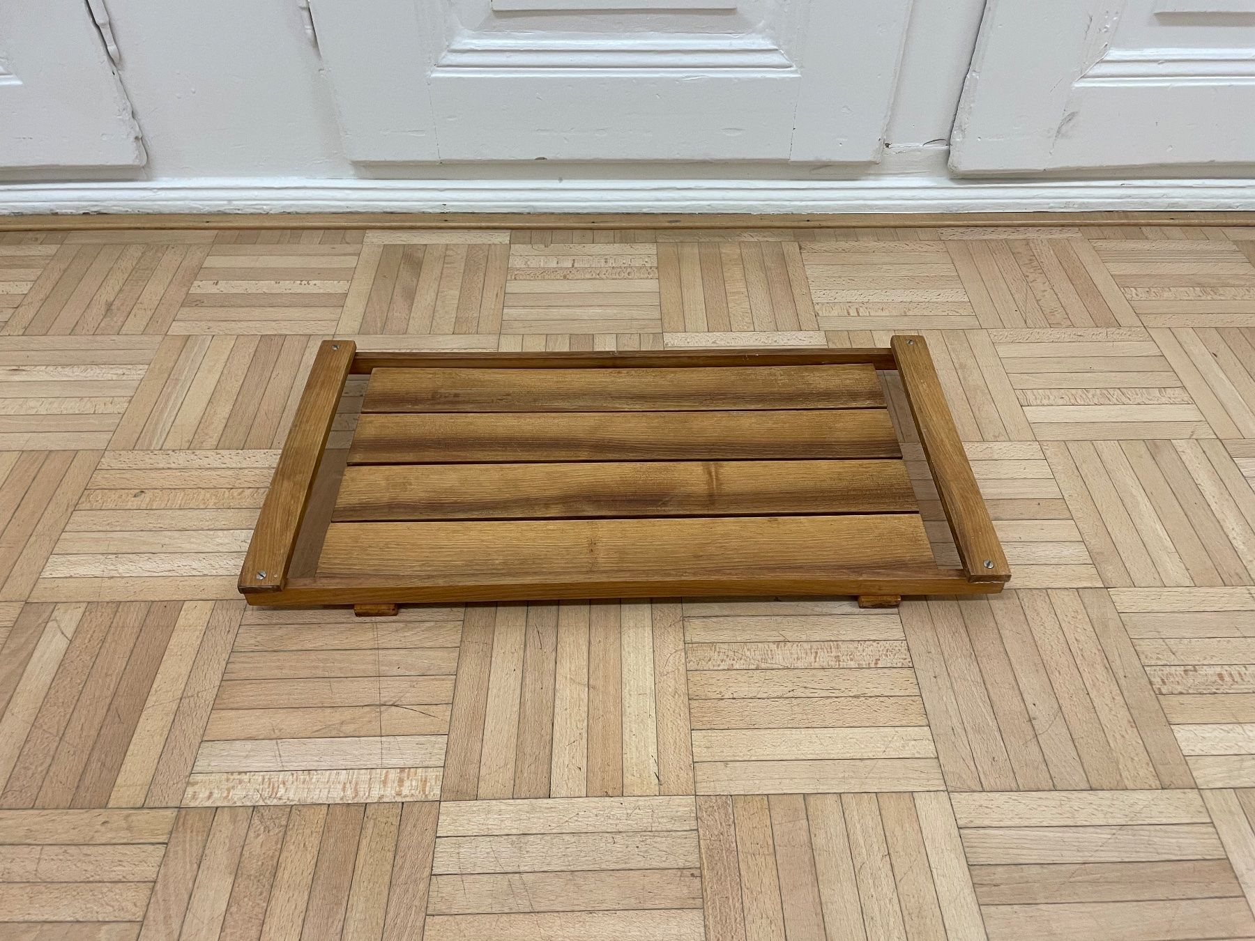 Piatti di portata: Vintage Holztablett gradlinig Serviertablett Latten Tablett – Usato da Zürich venduto da Vintagewiesel 7