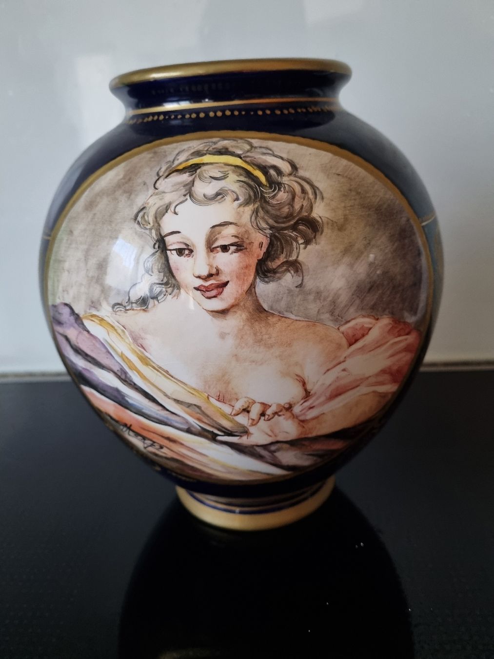 Vasen & Gefässe: Viktorianische Kobald Vase mit Deckel – Gebraucht aus fahrwangen von Maudi0 1