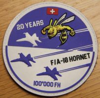 20 Years F/A18 Hornet, 100'000 FH, Swiss Air Force, Rubber