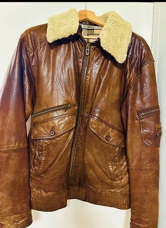 Fliegerjacke Aviatik Bomberjacke Leder Grösse 56 