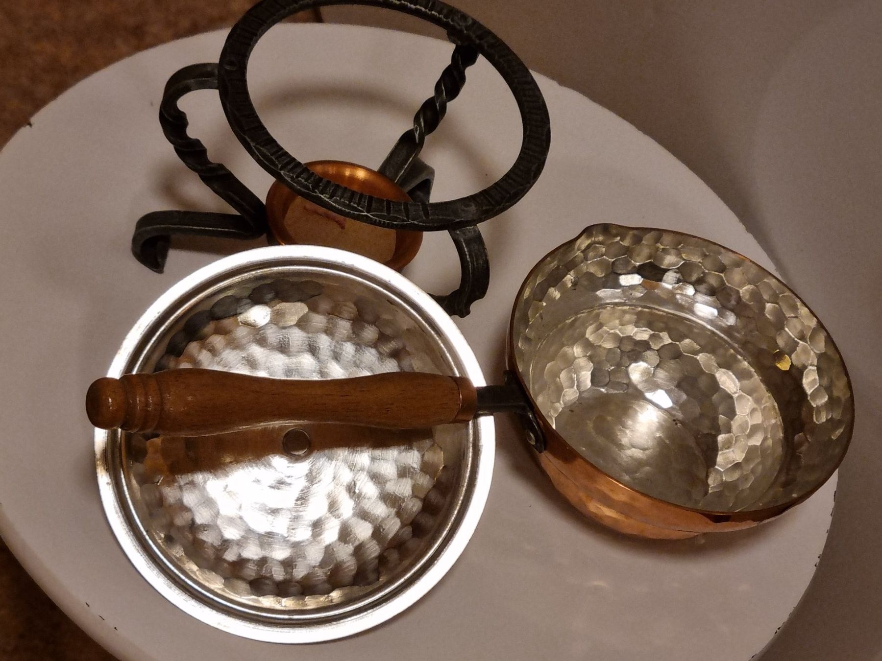 Elettrodomestici da cucina: Vintage Kupfer-Rechaud mit Pfännchen & Brenner – Usato da Scharnachtal venduto da devin03 3