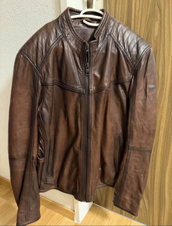 Edle Herren Lederjacke von Salsa, Braun, Gr. L, Top!