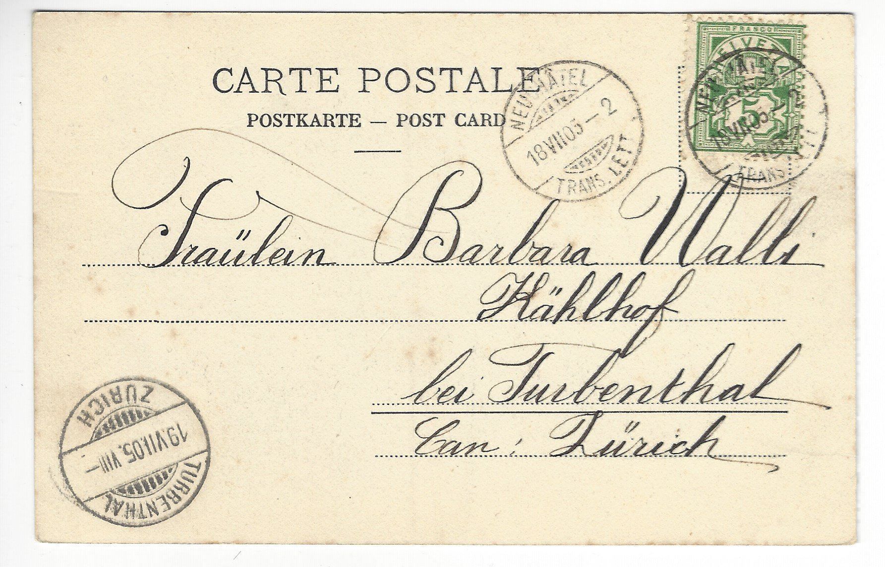 Cartoline postali: AK Neuchatel Port et Hotel des Postes – Usato da Frauenfeld venduto da Astra13 1