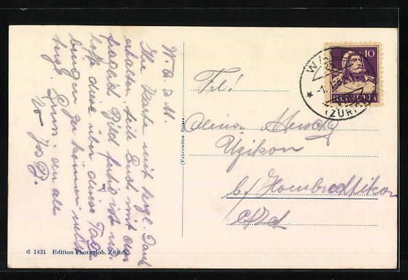 Cartoline postali: AK Wald, Ortsansicht gegen Alp Scheidegg – Usato da Berlin venduto da bartko-reher 1