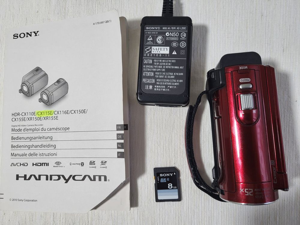 Sony HDR-CX116E - Photo, audio & vidéo