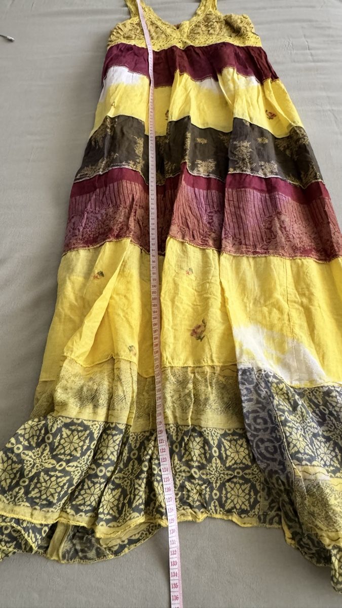 Kleider: Kleid gelb/bordeaux Grösse S  – Gebraucht aus Mörigen von TimelessFinds 3