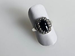 Ring aus Silber mit Onix Grösse 54