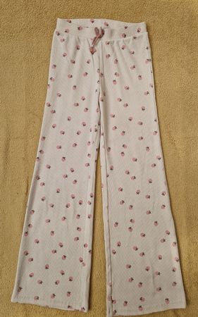H&M Ripp-Hose 140, Erdbeeren, Beige (9-10 Jahre)