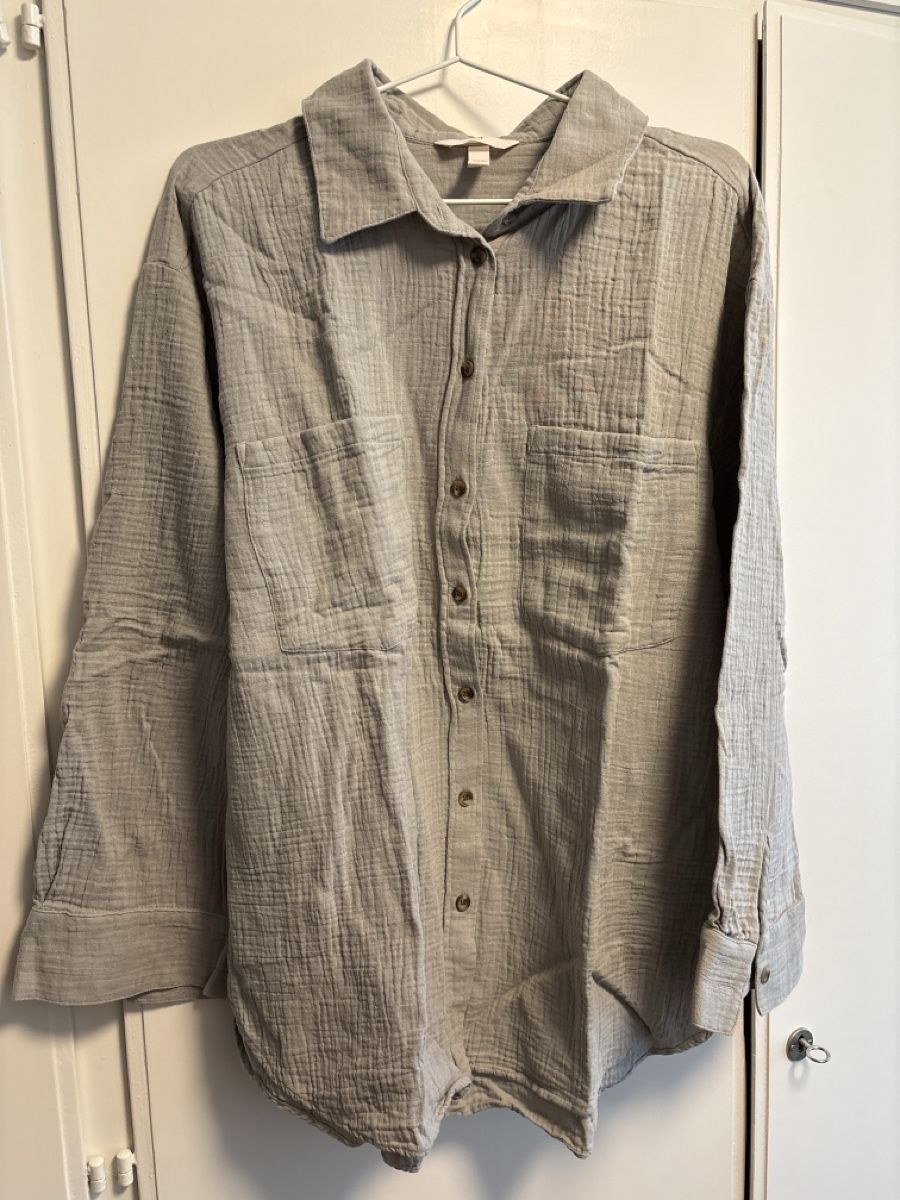 H&M Camicette: H&M Bluse, XL, Hellgrau-grün – Nuovo (secondo la descrizione) da Adliswil venduto da ninotschka7
