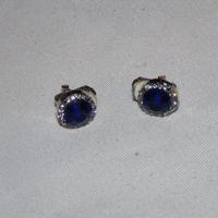 Clips d'oreilles bleus scintillants - parfaites pour l'été!