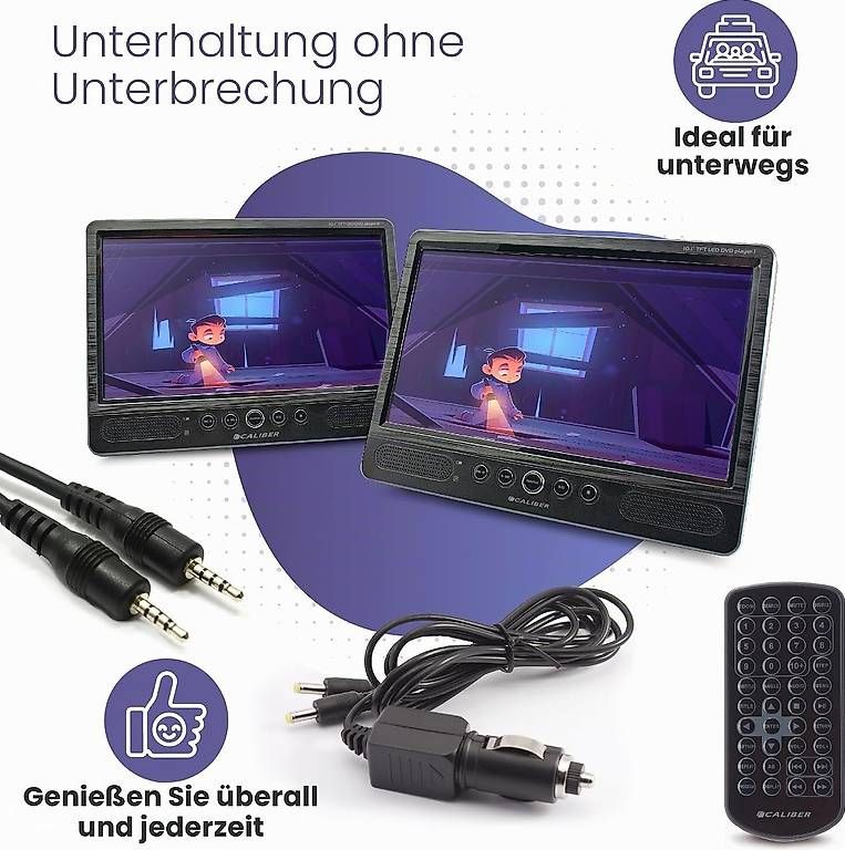 Lettore multimediale portatile: Caliber Tragbarer DVD Player Auto - 2er Set – Nuovo (secondo la descrizione) da Kreuzlingen venduto da Best-Deal-Oase 4
