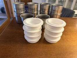 10 Pacojet Edelstahlbehälter inkl. 8 Deckel