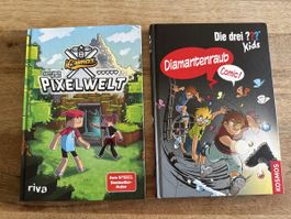2 Kinderbücher iCrimax Pixelwelt und Die drei Fragezeichen