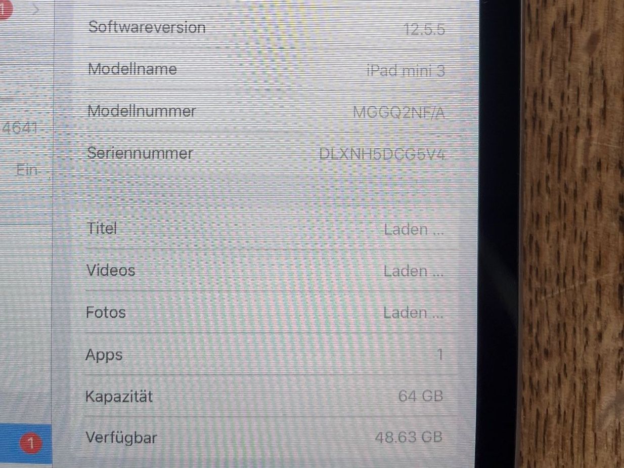 Apple Tablet PC: Apple iPad Mini 3 Silber 64GB Displayschaden – Difettoso da Detligen venduto da laurinschnyder 3