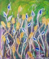Acryl Bild - Goldener Frühling