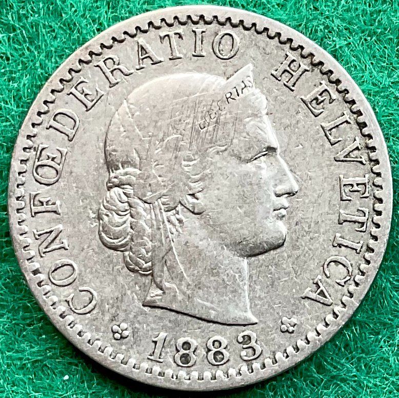 Tutti le monete: Pièce de 20 ct suisse 1883 – Usato da Plan-les-Ouates venduto da gab_cgf6