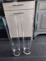 2x Bodenvase Glasvase Glas Art hoch Deko