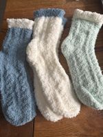 3x Kuschelsocken - flauschig weich-Wohlfühlen- Zeit für Dich