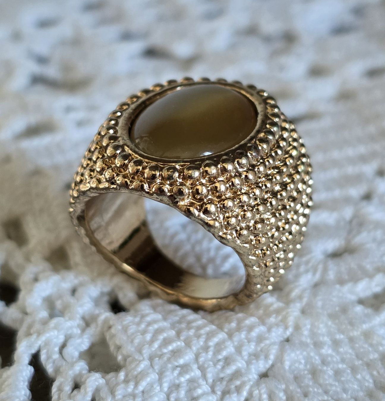 Ringe: Ring Goldfarben Katzenauge Neu – Neu (gemäss Beschreibung) aus Rheinsulz von Gilea 4