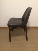 Knoll Stuhl Leder Dunkelbraun