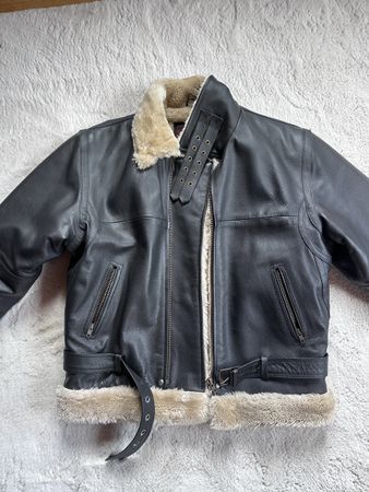 Winterjacke aus Leder mit warmem Futter, Top Zustand!