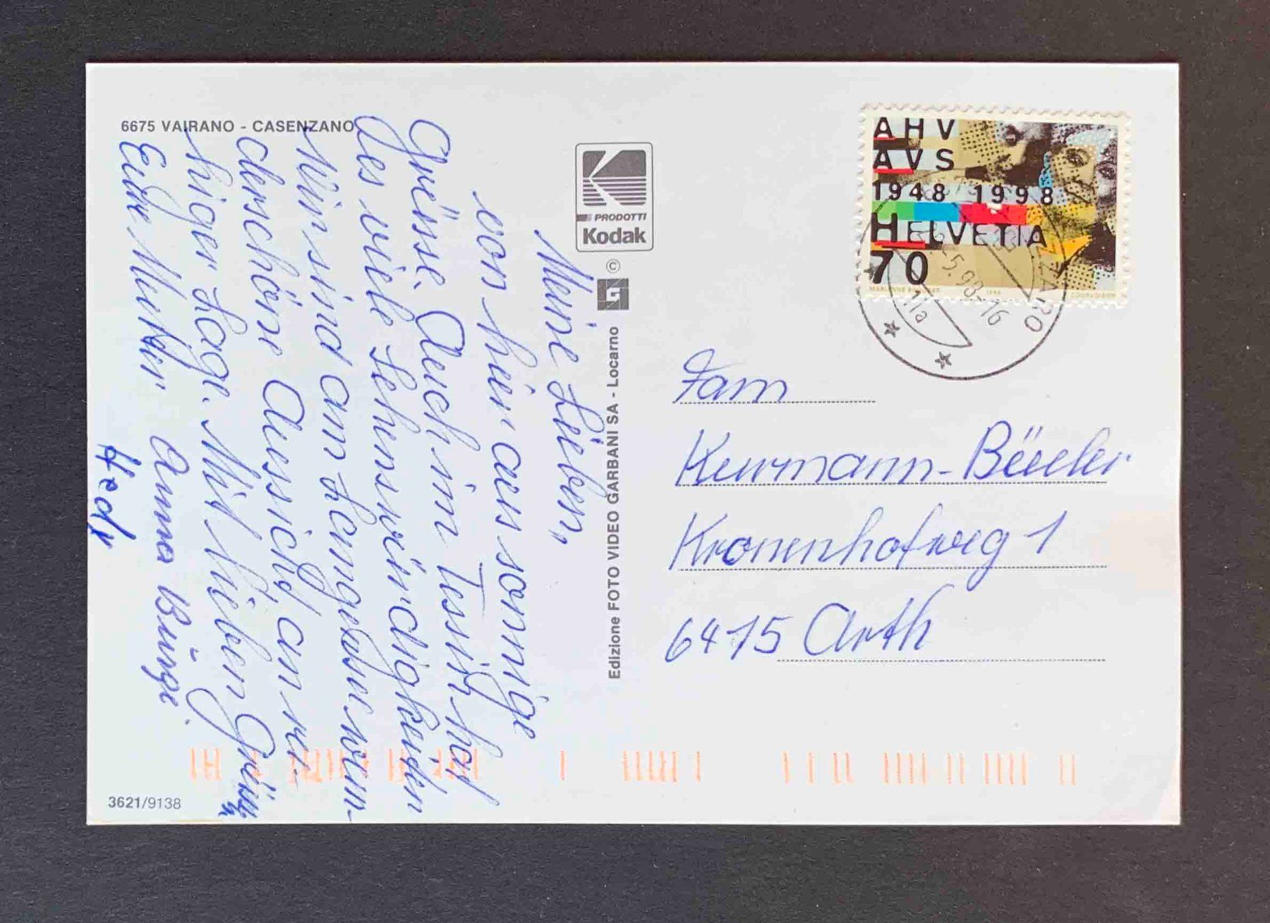Cartoline postali: AK VAIRANO CASENZANO – Usato da Goldau venduto da artelier1 1