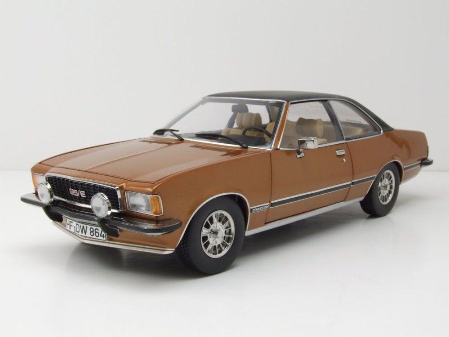 Opel Modellini d'auto: Opel Commodore B GS/E Coupé 1972-1977 dunkelbraun met. / – Nuovo e nell'imballaggio originale da Gerlafingen venduto da espero88